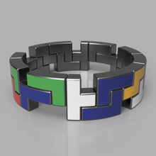 tetring jóias tetris anel bijoux 3d print model - Mito3D