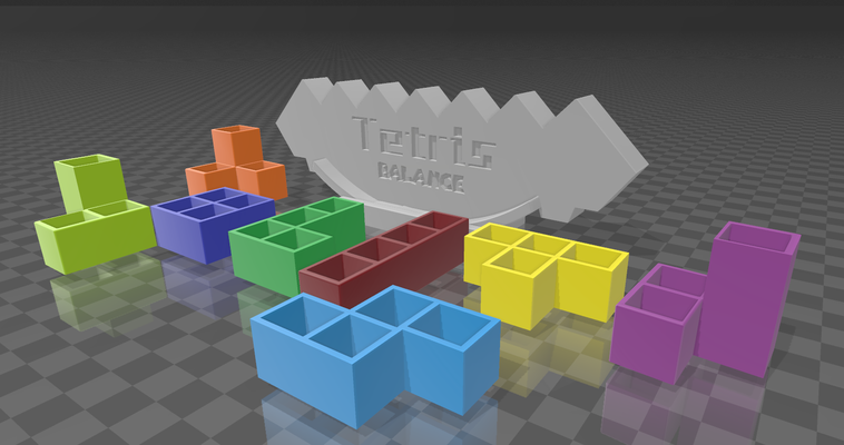 tetris equilibrar juego mesa 3d print model - Mito3D