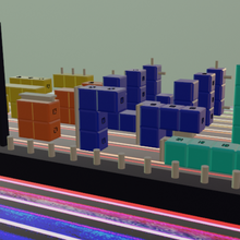 tetris didactic game toy framework ornament retro 3d print model - Mito3D