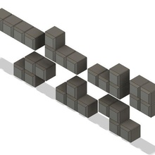 tetris imán bloques artilugio vídeo juegos 3d print model - Mito3D