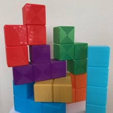 tetris piezas decoración Arte dormitorio friki nerd arte fan retro juego azar videojuegos clásico tetriminos 3d print model - Mito3D