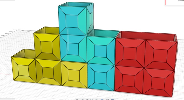 tetris plantador casa arte jogos 3d print model - Mito3D