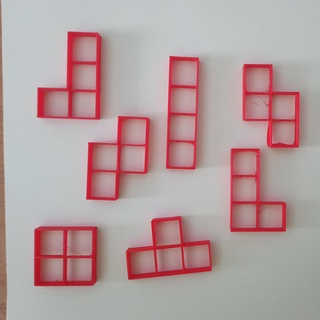 Tetris Ayarlamak kurabiye kesici kesiciler video oyunlar oyun makinesi fırın çeşit 3d print model - Mito3D