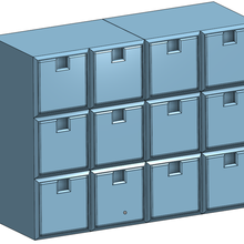 tetris storage unit game simple supports 3d print model - Mito3D