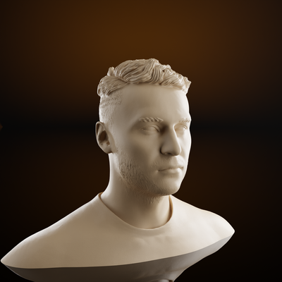 teun koopmeiners bust art midfielder soccer netherlands atalanta a-series az alkmaar 3d model printing figure collection fan sculpture high quality detailed design clubs trajectory player 3d print model - Mito3D