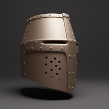 teutônico capacete arte chapéu cosplay templário cavaleiro medieval história 3d print model - Mito3D