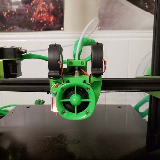 tevo tornado e3d v6 mount tool dual blower e3dv6 hotend 3d printer parts 3D print model - Mito3D