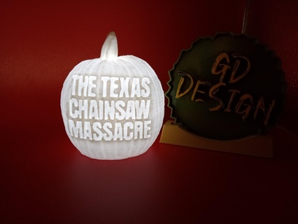 texas chainsaw massacre ver 2 halloween pumpkin light tealight reading party nightlight office kids room art decor man cave shed scary 3d print model - Mito3D