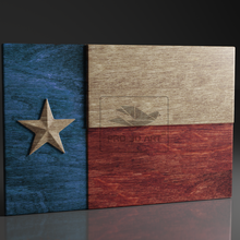 texas flag - cnc files wood 3d stl model 3d print model - Mito3D