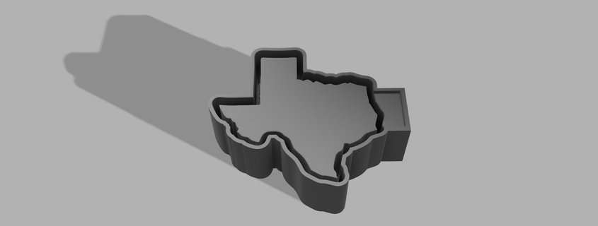 Texas novato molde Arte aire ambientador 3d print model - Mito3D