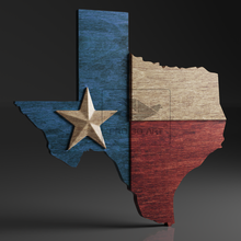 Texas mapa bandera mezcla Derecho cnc archivos madera 3d stl modelo 3d print model - Mito3D