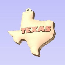 texas home Schlüssel-ring 3d print model - Mito3D