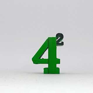 text flip - 4 mathematics math square root master printer art gadget education 3d print model - Mito3D