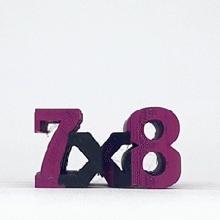 texto giro 7x matemática quadrado raiz mestre impressora arte gadget Educação 3d print model - Mito3D