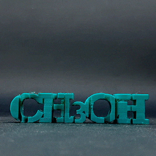 Text Flip ch3oh Methanol Chemie Element Formel molekular Meister Drucker Gadget Kunst 3d print model - Mito3D