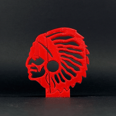 text flip - chief indian native feather art master printer 3d print model - Mito3D