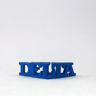 texte retourner delta lettre grec alphabet symbole Maître imprimante art gadget apprentissage éducation 3d print model - Mito3D