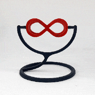 text flip - eternal love stand heart infinity art master printer 3d print model - Mito3D