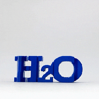 Text Flip h2o Chemie h20 Element Formel molekular Meister Drucker Gadget Kunst 3d print model - Mito3D