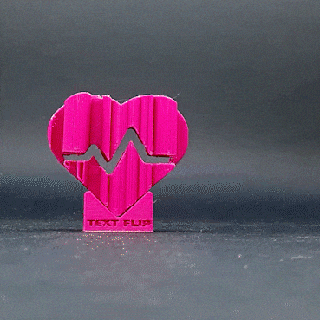 text flip - heart pulse 8 stls life art gadget master printer alive 3d print model - Mito3D