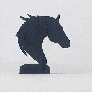 text flip - horse bust 2022 animal animals master printer art 3d print model - Mito3D