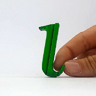 testo Flip iota lettera greco alfabeto simbolo maestro stampante arte gadget apprendimento formazione scolastica 3d print model - Mito3D