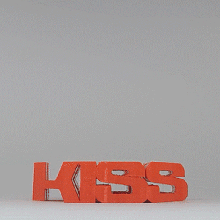 text flip - kiss 3d print model - Mito3D