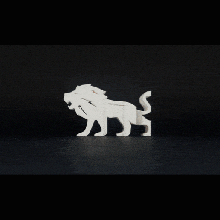 texto giro leão arte mestre impressora animal rei selva 3d print model - Mito3D