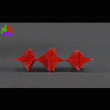texto giro amar onda sonora arte enfeite namorados coração 3d print model - Mito3D