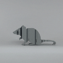 text flip - mouse 3d print model - Mito3D