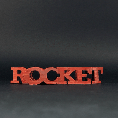 text flip - rocket 20 master printer toy art space 3d print model - Mito3D