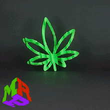 texto giro lista erva daninha 420 cannabis junta folha maconha 3d print model - Mito3D