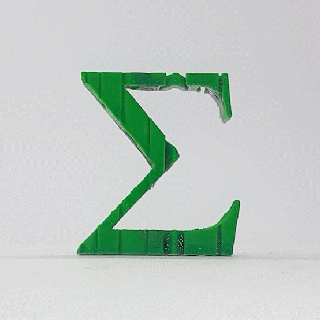 text flip - sigma letter greek alphabet symbol master printer art gadget learning education 3d print model - Mito3D