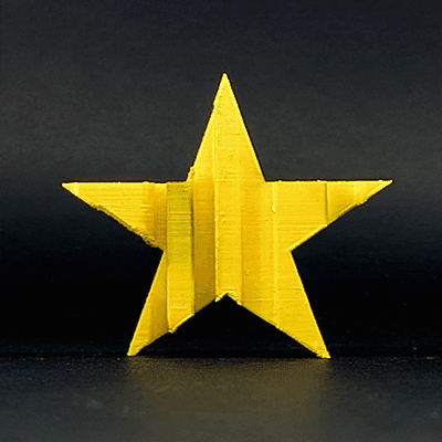 text flip - star art art ornament master printer 3d print model - Mito3D
