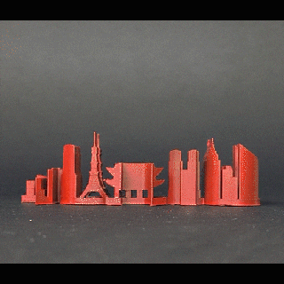 testo Flip tokyo Giappone montagna fuji paesaggio arte maestro stampante orizzonte 3d print model - Mito3D