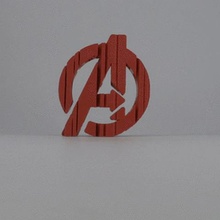 texto flip vingadores a arte super-herói logotipo sinal homem-aranha 3d print model - Mito3D