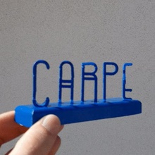 text flip 20 carpe diem art quote cap 3d print model - Mito3D