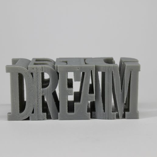 Metin çevirmek rüya büyük Sanat yazıcı 3D print model - Mito3D