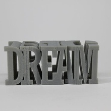 text flip dream big art printer 3d print model - Mito3D