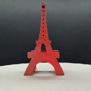 testo Flip eiffel Torre vino bottiglia bicchiere Francia Parigi arte monumento maestro stampante 3d print model - Mito3D