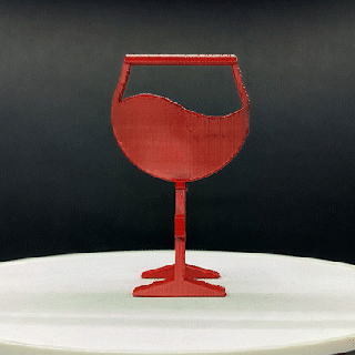 testo Flip eiffel Torre vino bicchiere Francia Parigi arte monumento maestro stampante 3d print model - Mito3D
