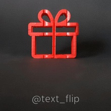 text flip 2019 gift art year new present decoration 3d print model - Mito3D