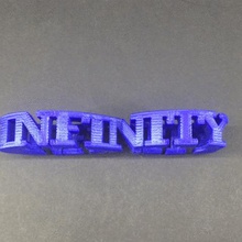 text flip infinity art mr printer 3d print model - Mito3D