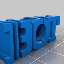 text flip makerbot2 art makerbot printer 3d print model - Mito3D