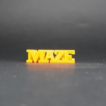text flip maze art 3d print model - Mito3D
