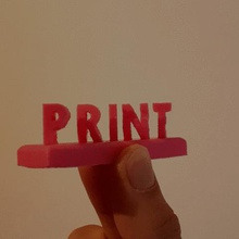text flip-20 drucken Sie mehr xyz Kunst Herausforderung 3d print model - Mito3D