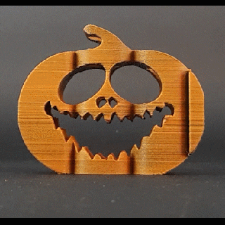 text flip pumpkin - boo halloween scary 2022 master printer art 3d print model - Mito3D