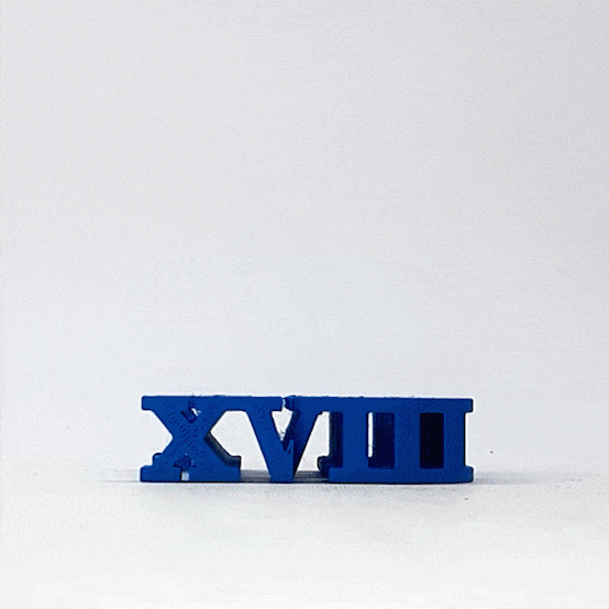Metin çevirmek Roma Arapça sayılar numara usta yazıcı Sanat gadget 3D print model - Mito3D