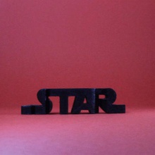 texto flip star wars art el señor de la impresora clave cadena 3d print model - Mito3D