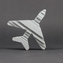 Text Flip berühren Himmel Kunst Flugzeug Kombination Drucker 3d print model - Mito3D